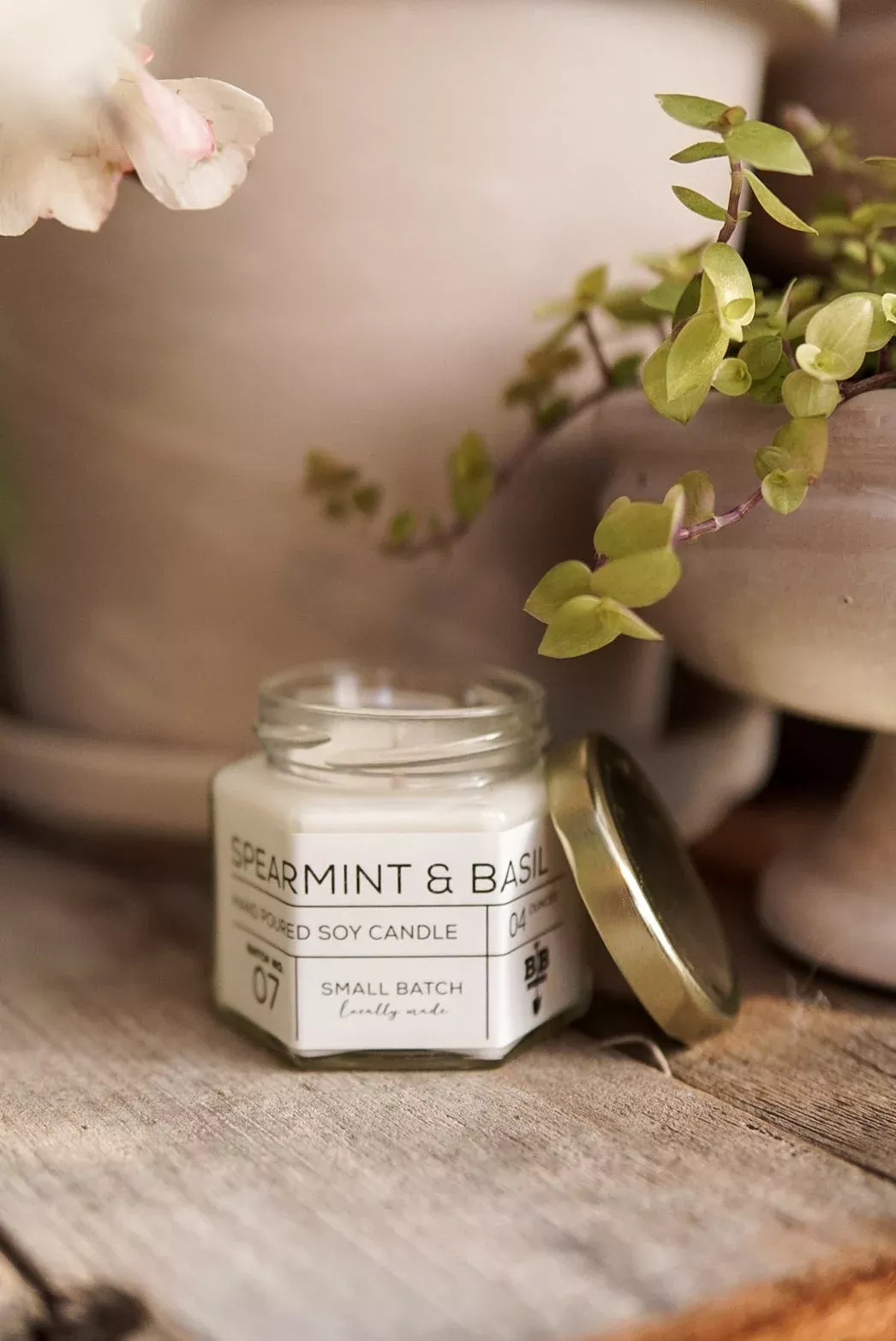 04 Ounce Spearmint & Basil Candle