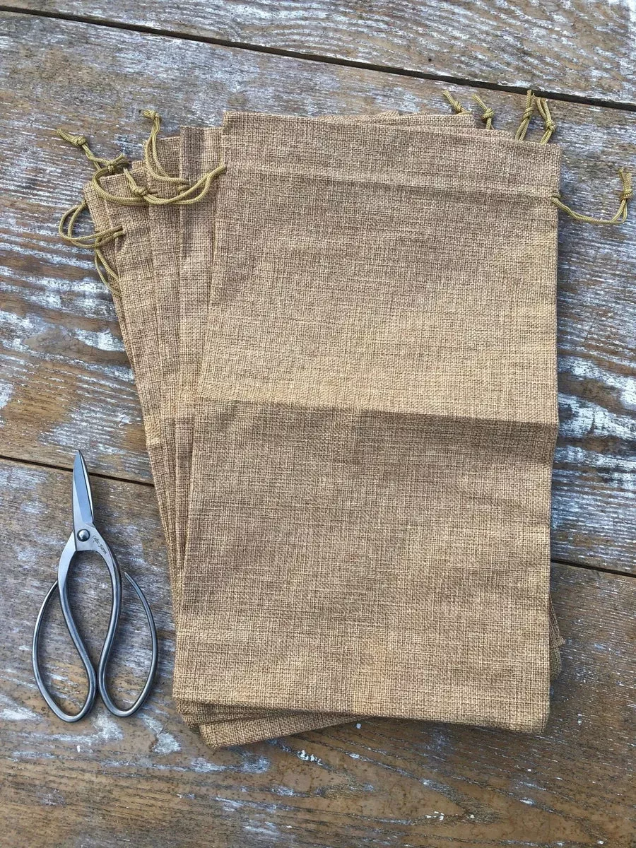 (10) Large Burlap Gift Bags with Drawstring – 10″x16″ – Burlap Sacks for Gifts and Storage
