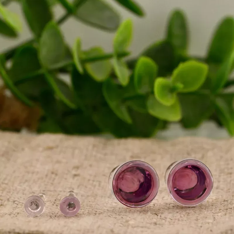 2g - 000g Single Flare Colorfront Glass Plugs