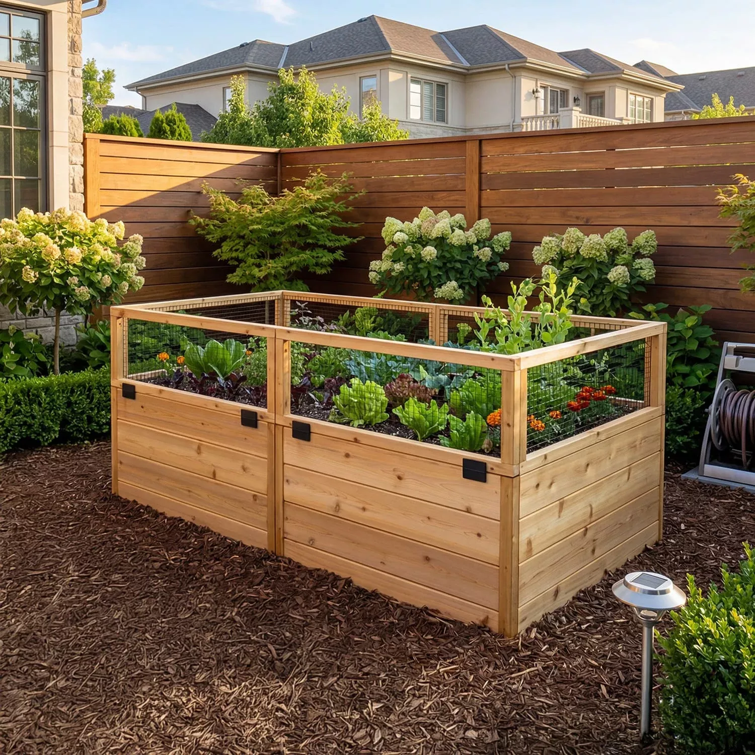 3′ x 6′ Raised Garden Bed With Hinged Fencing