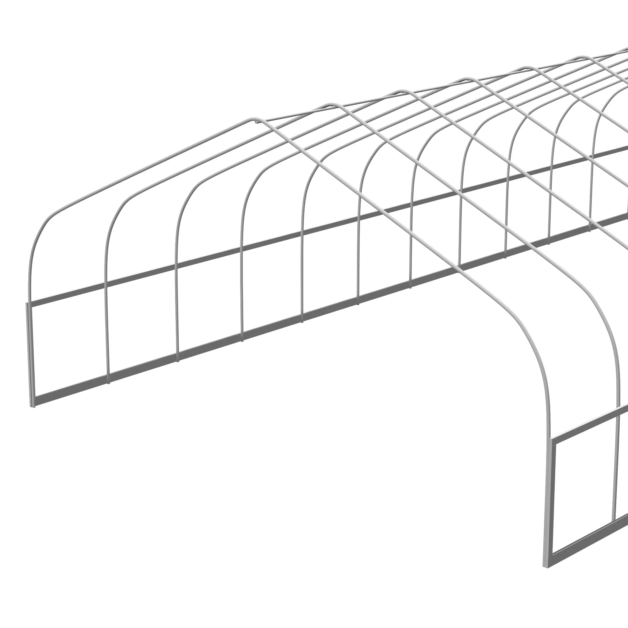 30’x48′ Greenhouse Frame Semi-Gable