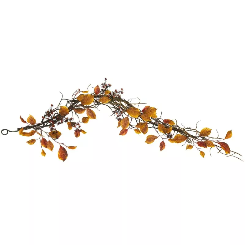 4 Fall Foliage, Berries and Twig Artificial Garland