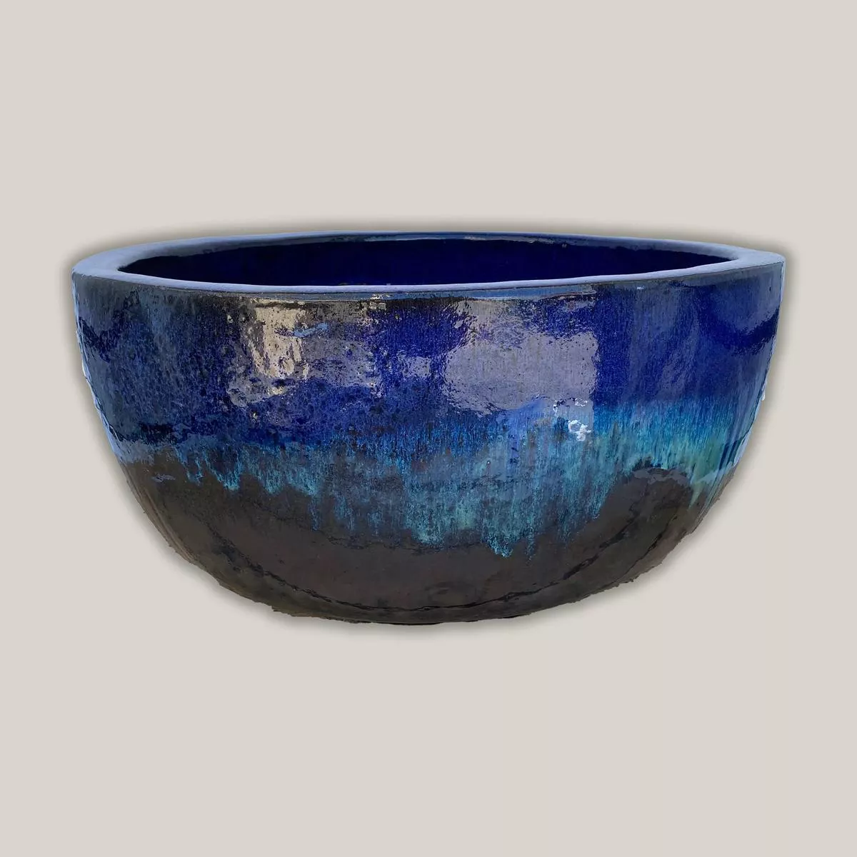 8042N30 8211 Blue Tri-Color Succulent Plant Bowl 8211 298221 x 298221 x 168221 Blue Tri-Color Ceramic