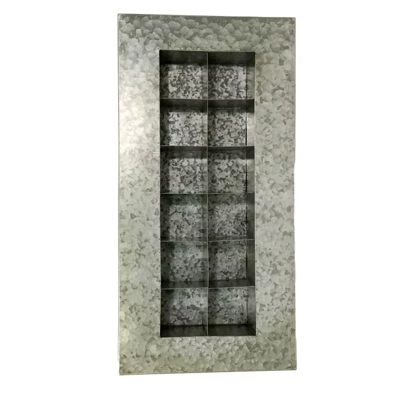 Aged Zinc 12-Pocket Wall Planter
