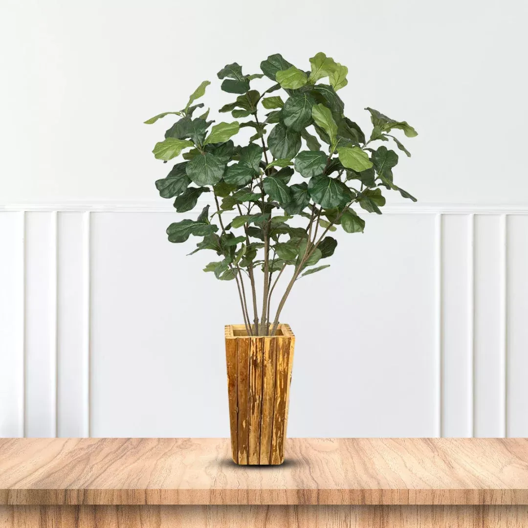 Artificial Cluster Fiddle Leaf Tree – Dense Lifelike Indoor Tree 5–7 ft