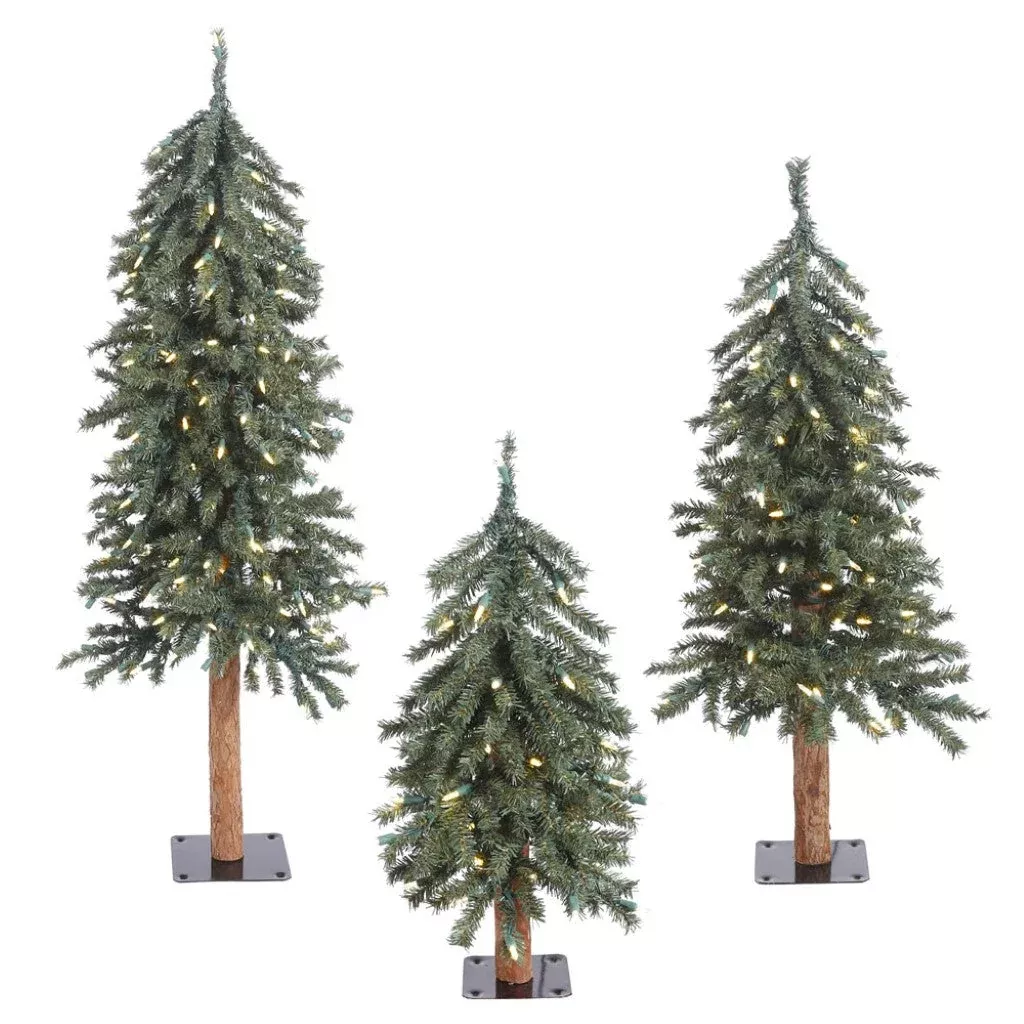 Artificial Tree: Gorgeous Natural Bark Alpine Tree Set