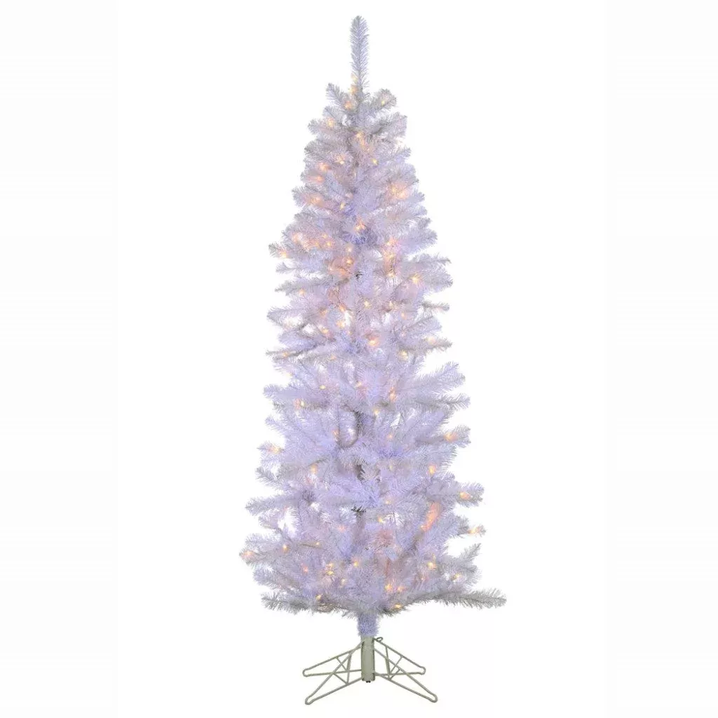 Artificial White Boise Pine Tree – Frosted 6.5-Foot Holiday Christmas Tree