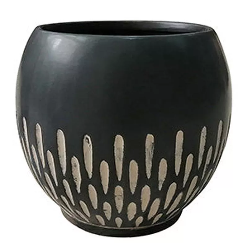 Ava Planter In Brown Finish