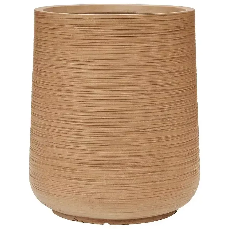 Baq Dune Plant Pot 43cm Height 30cm Dia Darcy Brown Beige