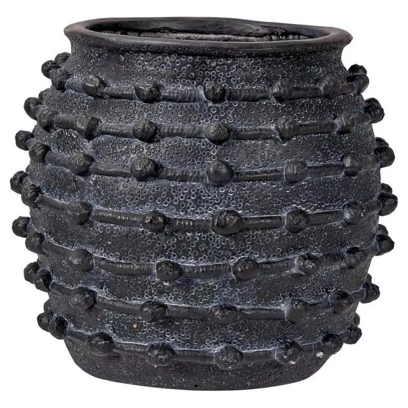 Beau&Co Black Bobble Fibrestone Decorative Planter Large