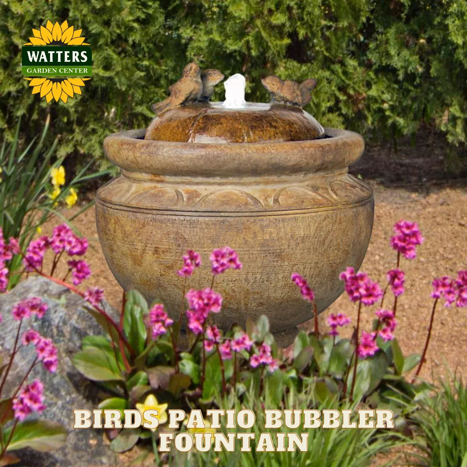 BIRDS PATIO BUBBLER FOUNTAIN