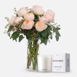 Blush Garden Roses + Apotheke Candle