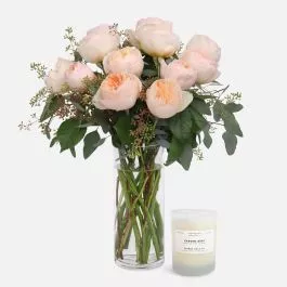 Blush Garden Roses + Sydney Hale Candle
