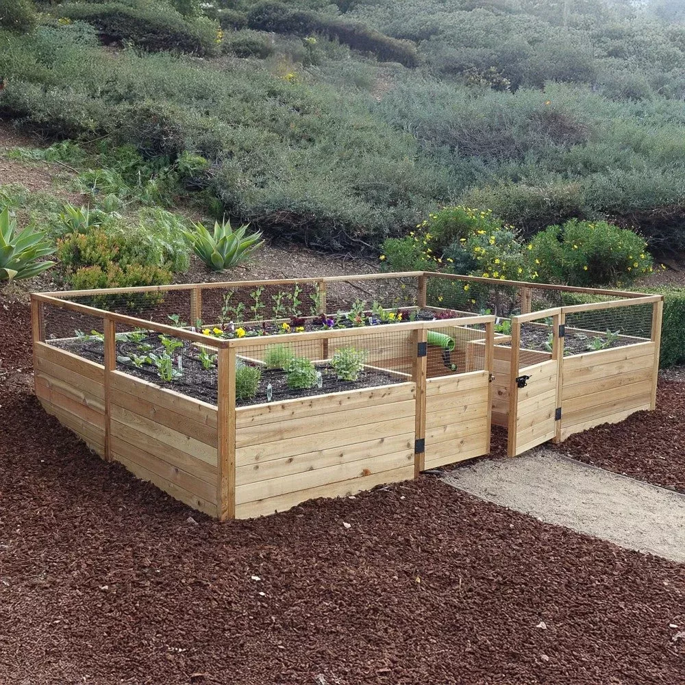 Cedar Complete Raised Garden Bed Kit – 12′ x 8′