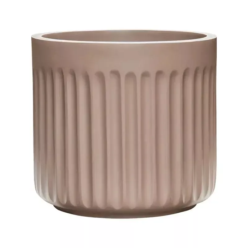 Doric Natural Plant Pot 31.5cm Height 31cm Dia Cylinder Cedar Grey