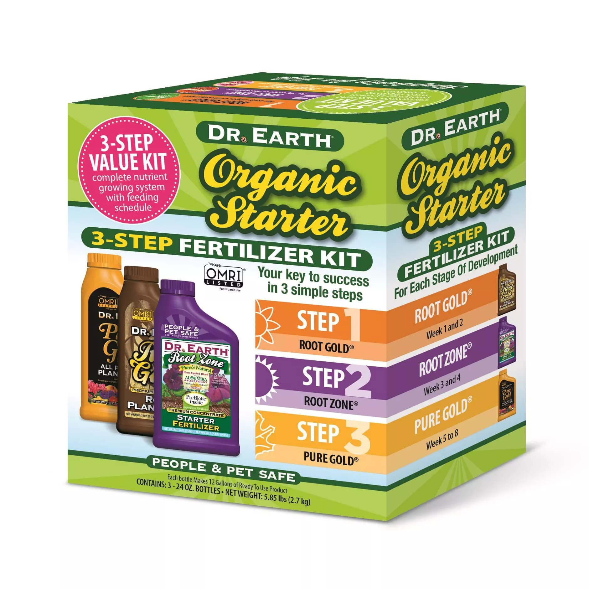 Dr. EarthOrganic & NaturalOrganic Starter3-Step Fertilizer Kit
