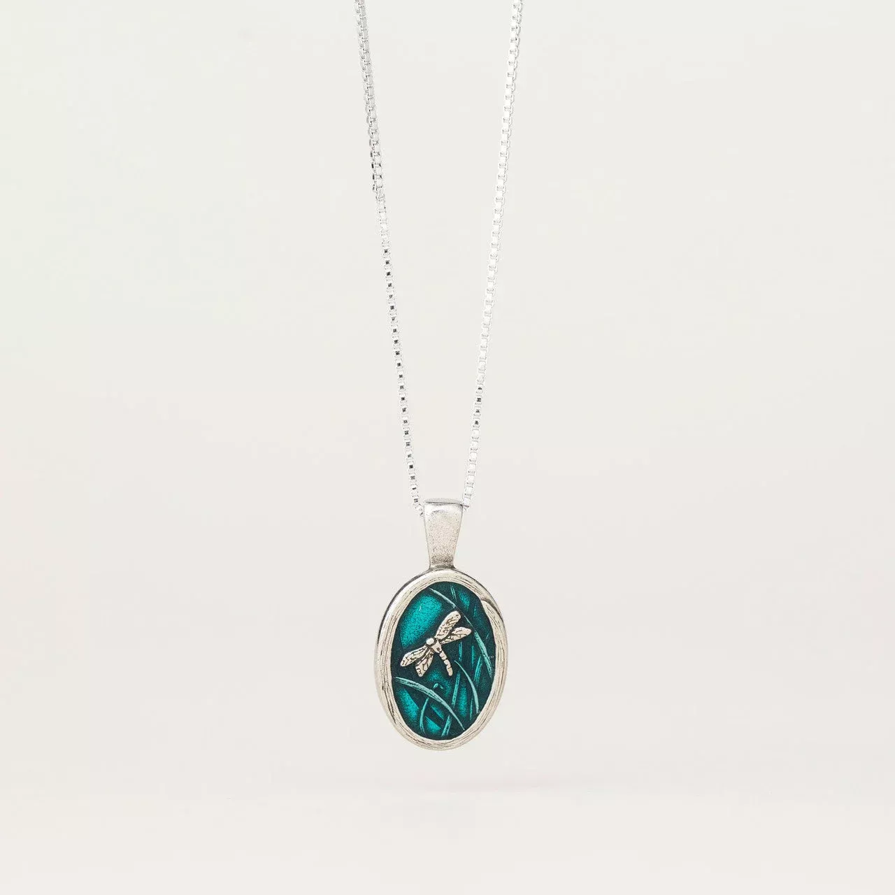 Dragonfly Teal Necklace