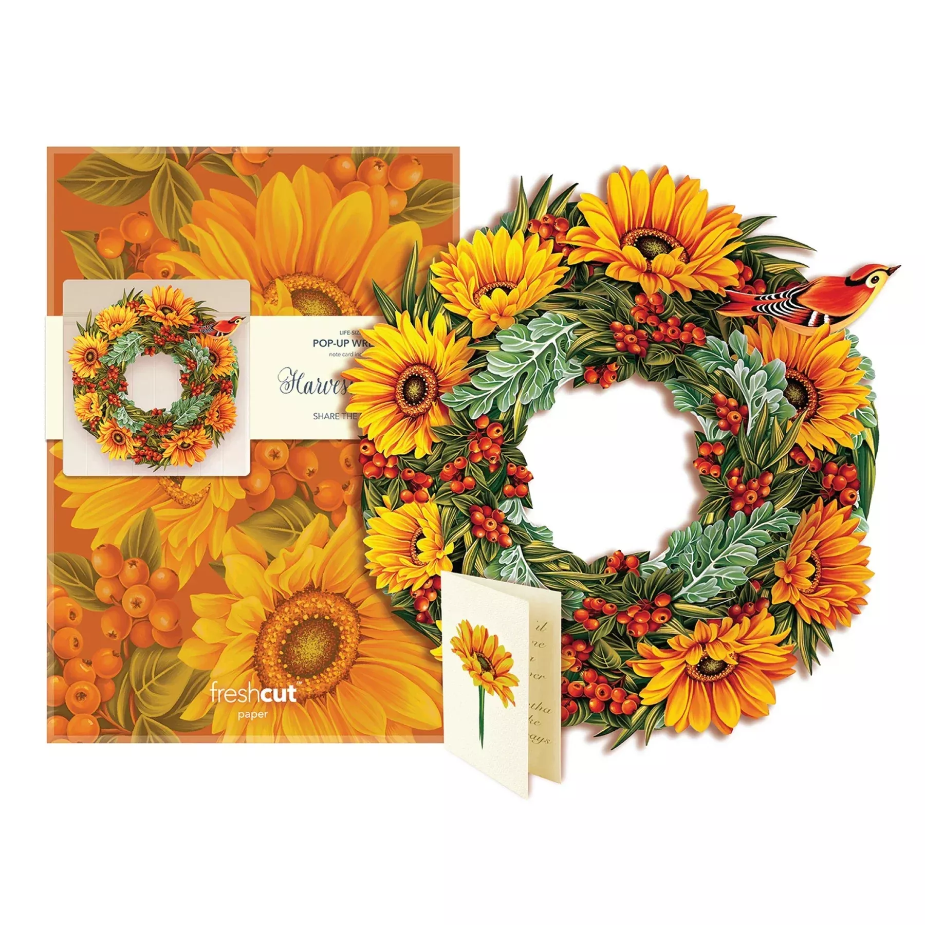 FreshCut Paper Pop Up – Harvest Wreath
