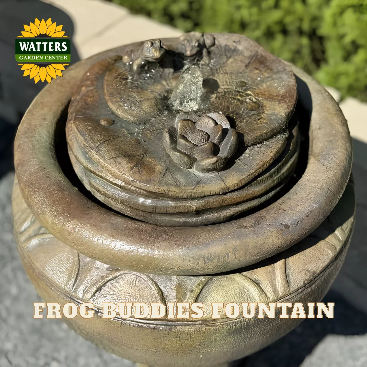 FROGS PATIO BUBBLER FOUNTAIN