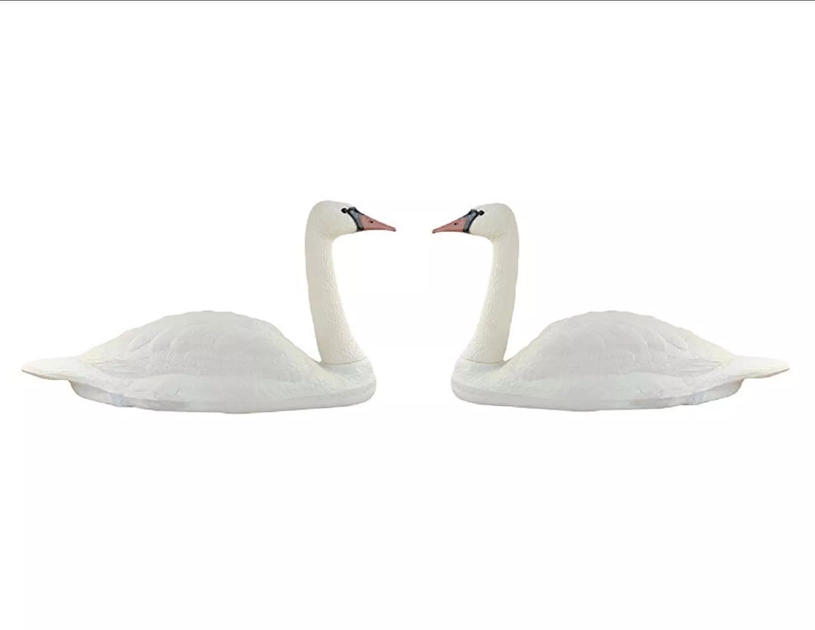 Full Size Floating White Mute Swan Decoys, 2 Pack