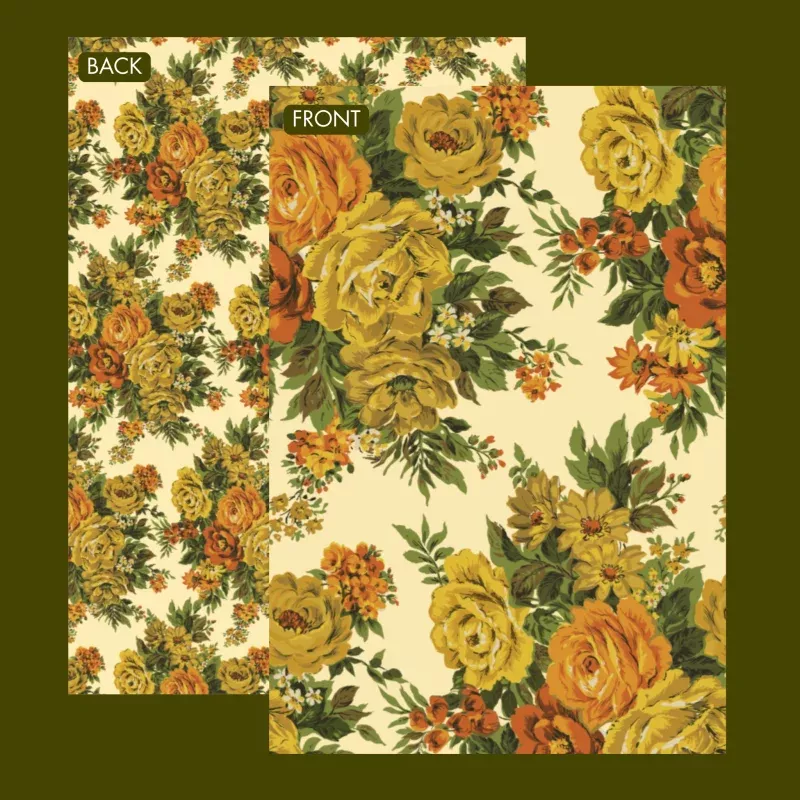 Gift Wrap - Vintage Roses - Green