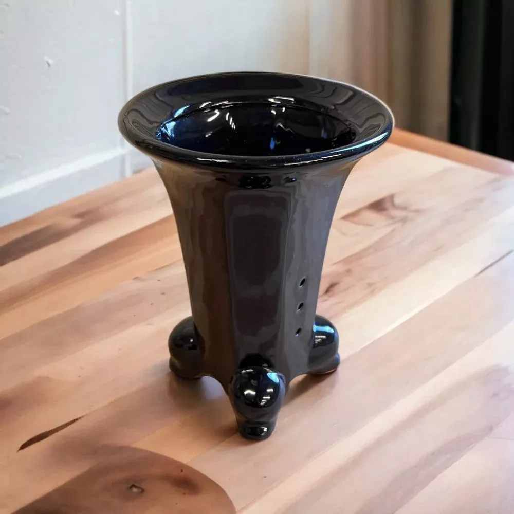 Gorgeous Black Ceramic Pot Planter – Elegant Indoor-Outdoor Garden Pot