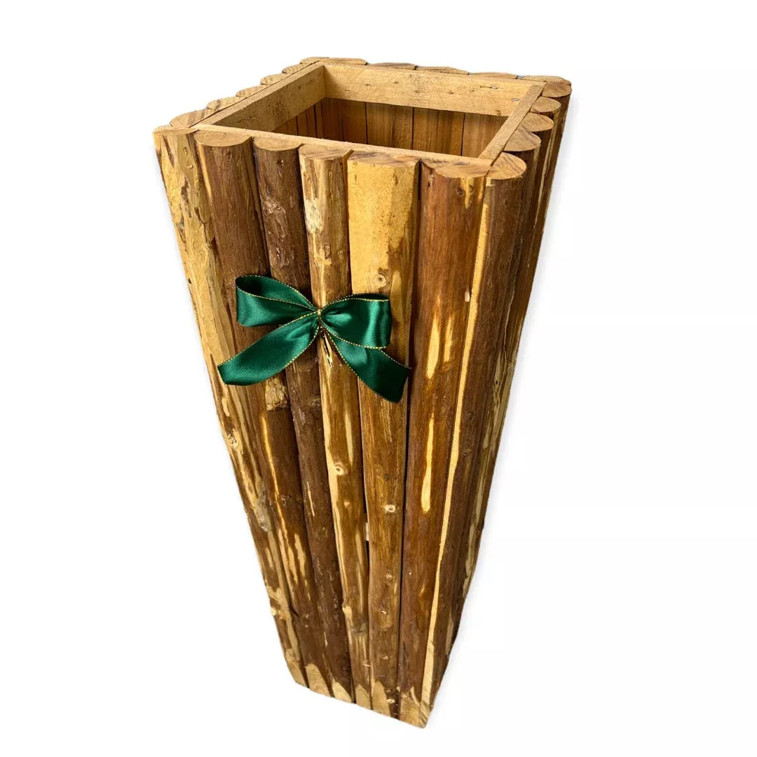 Gorgeous Wooden Planter – Natural Wood Garden Pot for Indoor and Outdoor Use