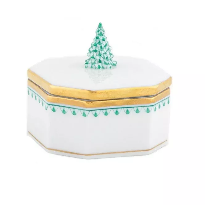 Herend Christmas Tree Box – Green