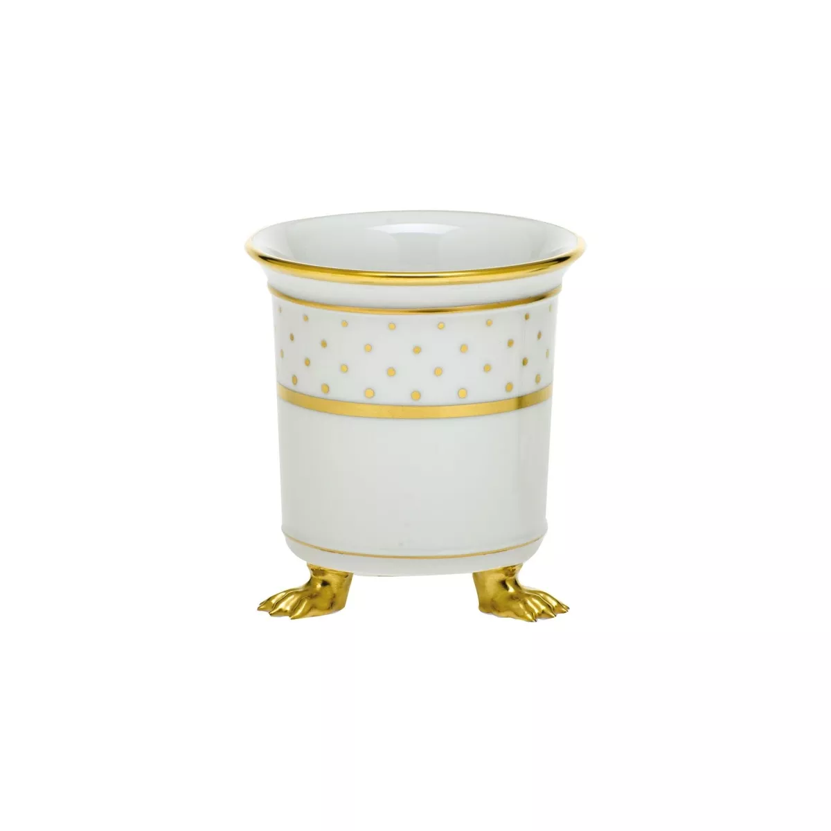 Herend Connect the Dots Mini Cachepot with Feet – Gold