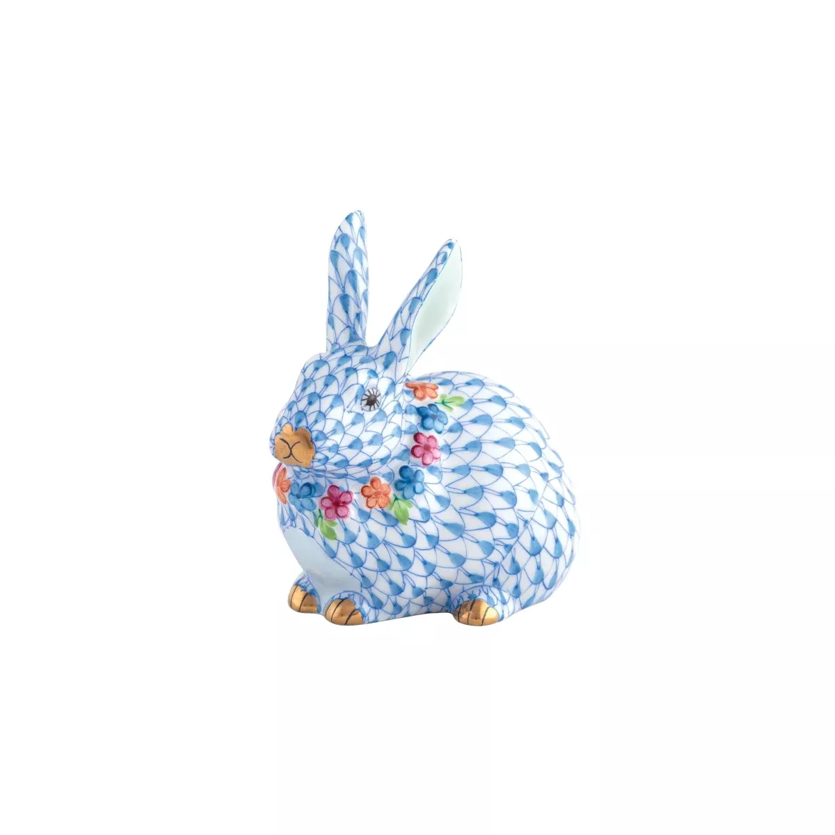 Herend Flower Bunny – Blue