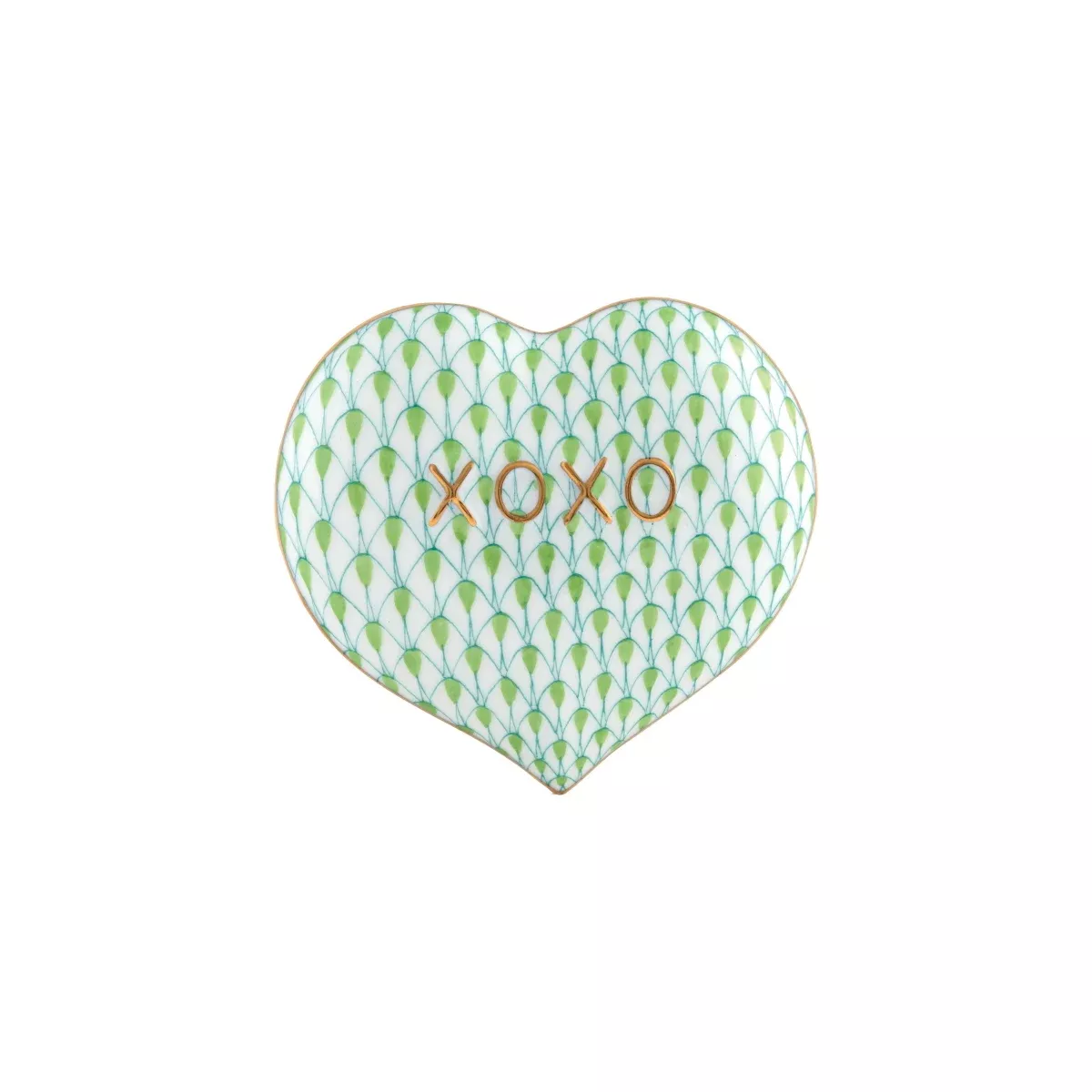Herend Hugs & Kisses Heart – Key Lime