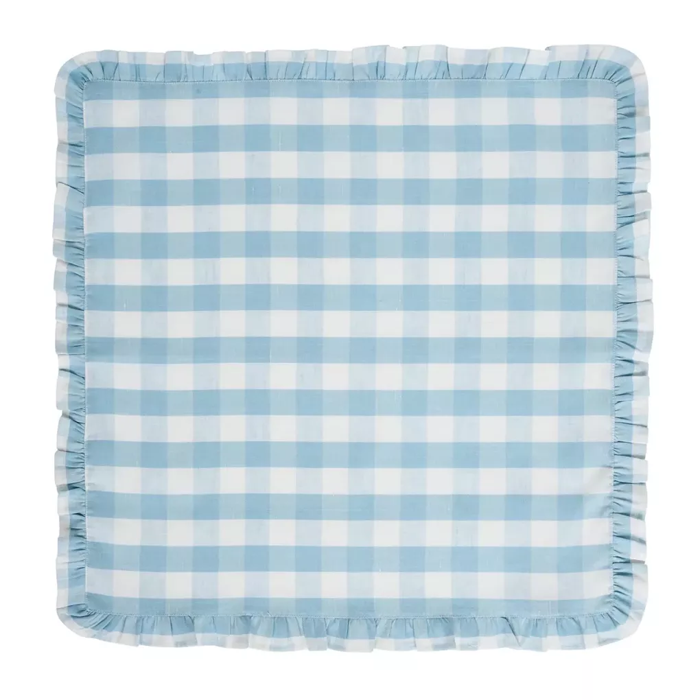 Juliska Gingham Ruffle Napkin – Ocean