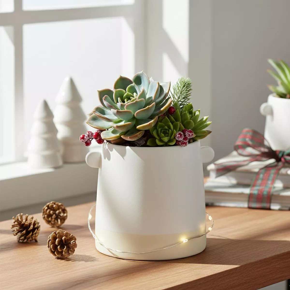 Knob Cylinder Pot 5in