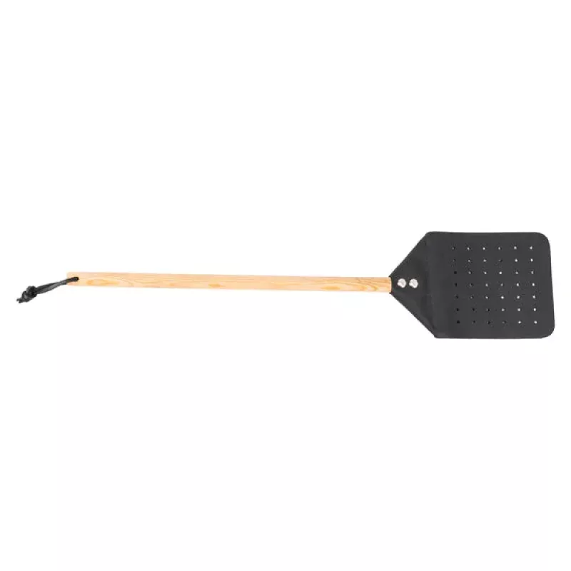 Mad Man Blk Leather Fly Swatter w/ Hardwood Handle