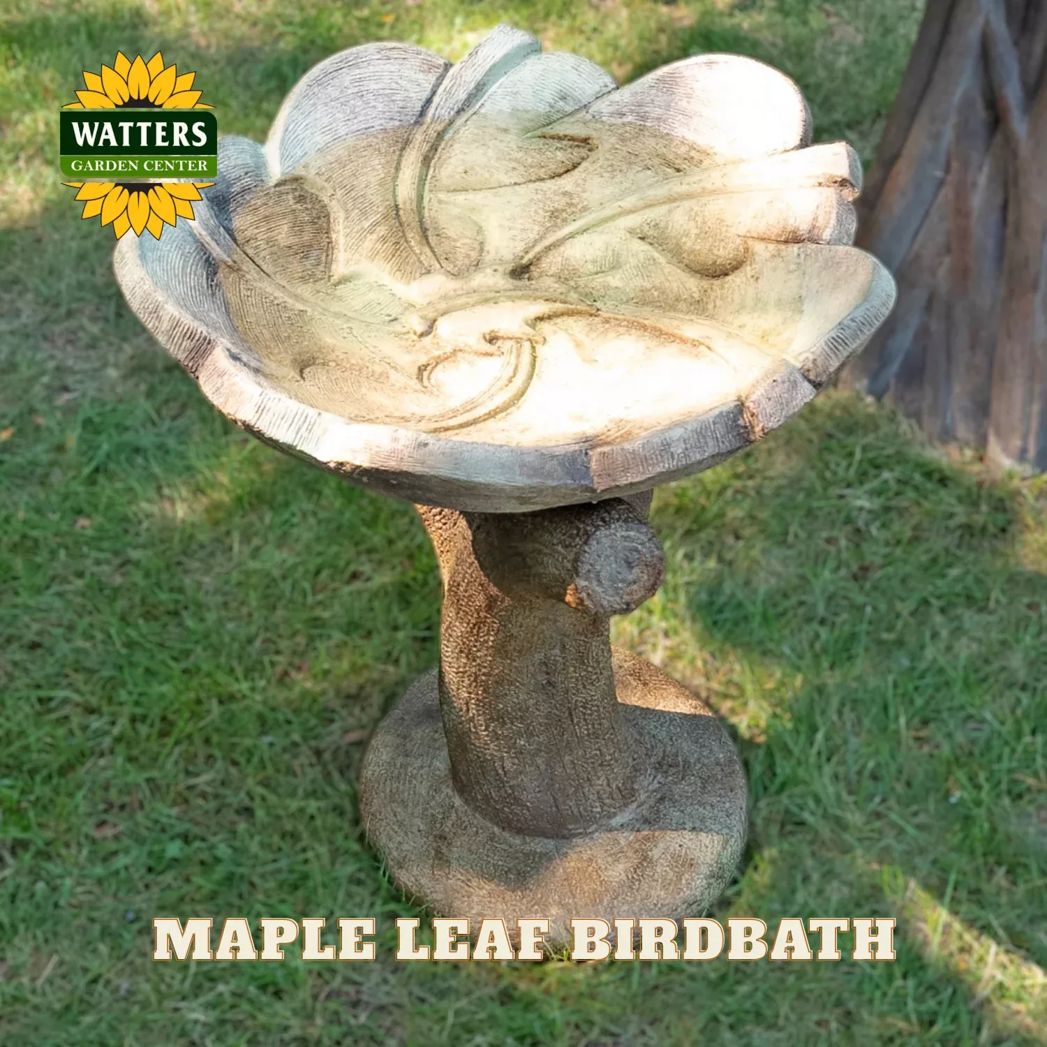 MAPLE LEAF BIRDBATH