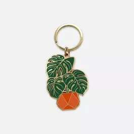 Monstera Plant Keychain