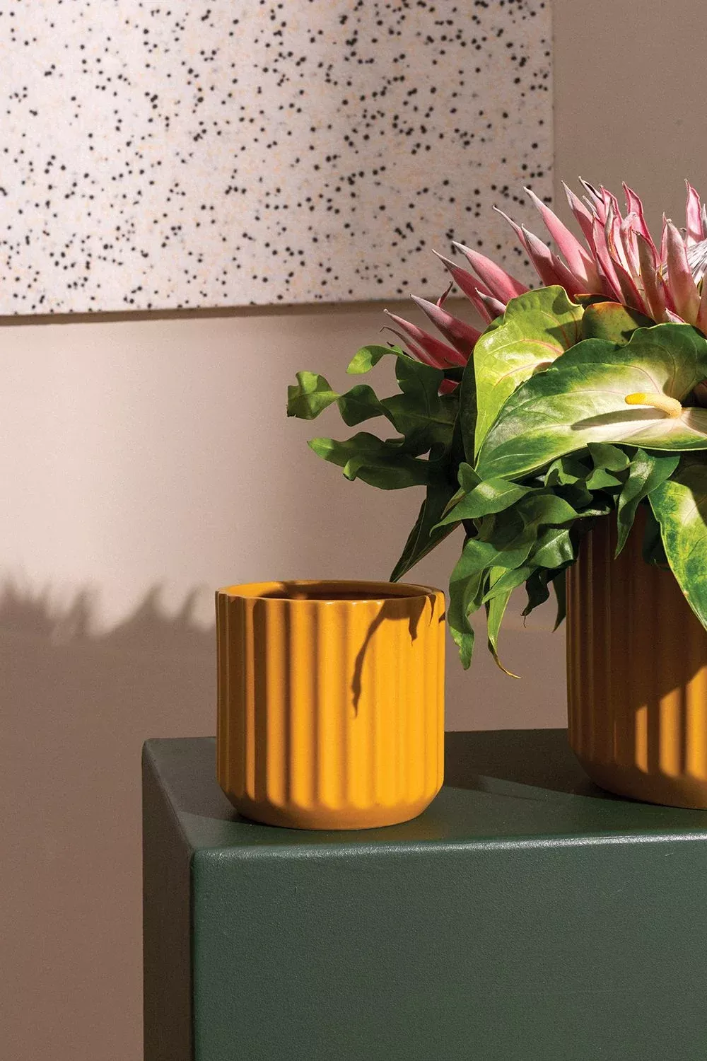 Ochre Beam Pot, 4.5″