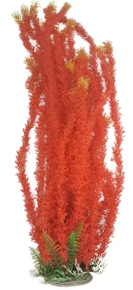 Orange Thin Leaf Artificial Aquarium Plant, 30 Inch