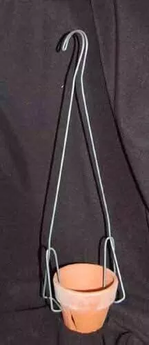 Orchids Supplies: Pot Hanging Metal, 17 inches tall, Double Shanks, 6 Pack (6)