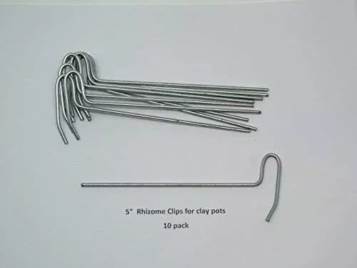 Orchids Supplies: Rhizomes Clips for Clay Pots 5” 10 pack