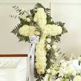 Peace and Prayers Standing Cross White