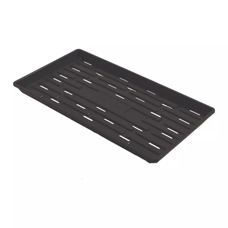 Polypro Shallow Tray (With Holes), Black – 4 Count