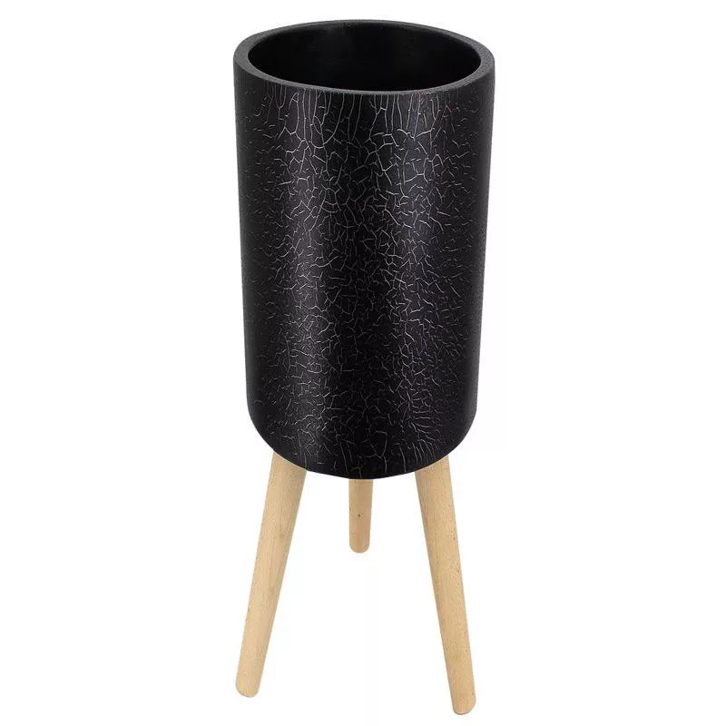 Pot on a stand Black & Grey