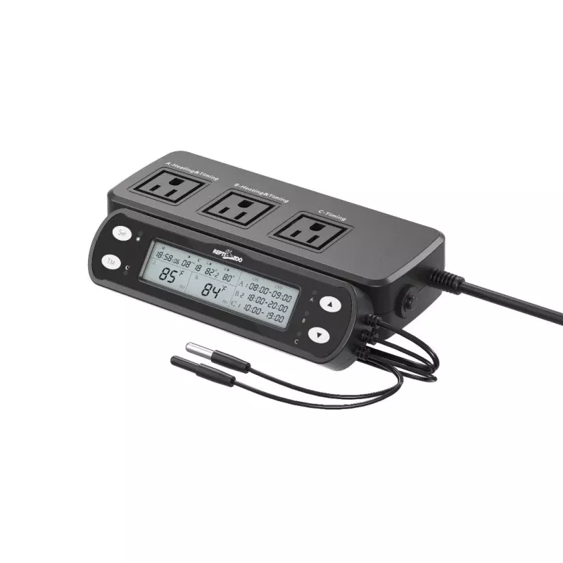 ReptiZoo 3-Channel Smart Thermostat with Timer