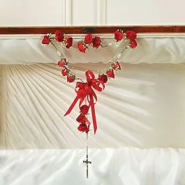 Small Rosary with Red Spray Roses