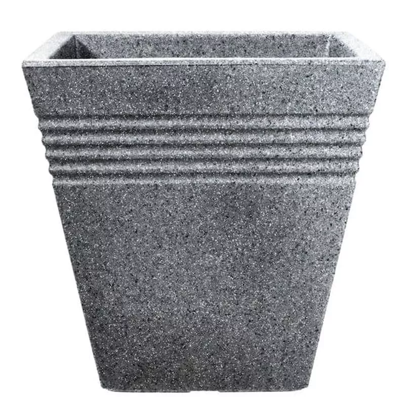 Stewart Piazza Square Planter Alpine Grey
