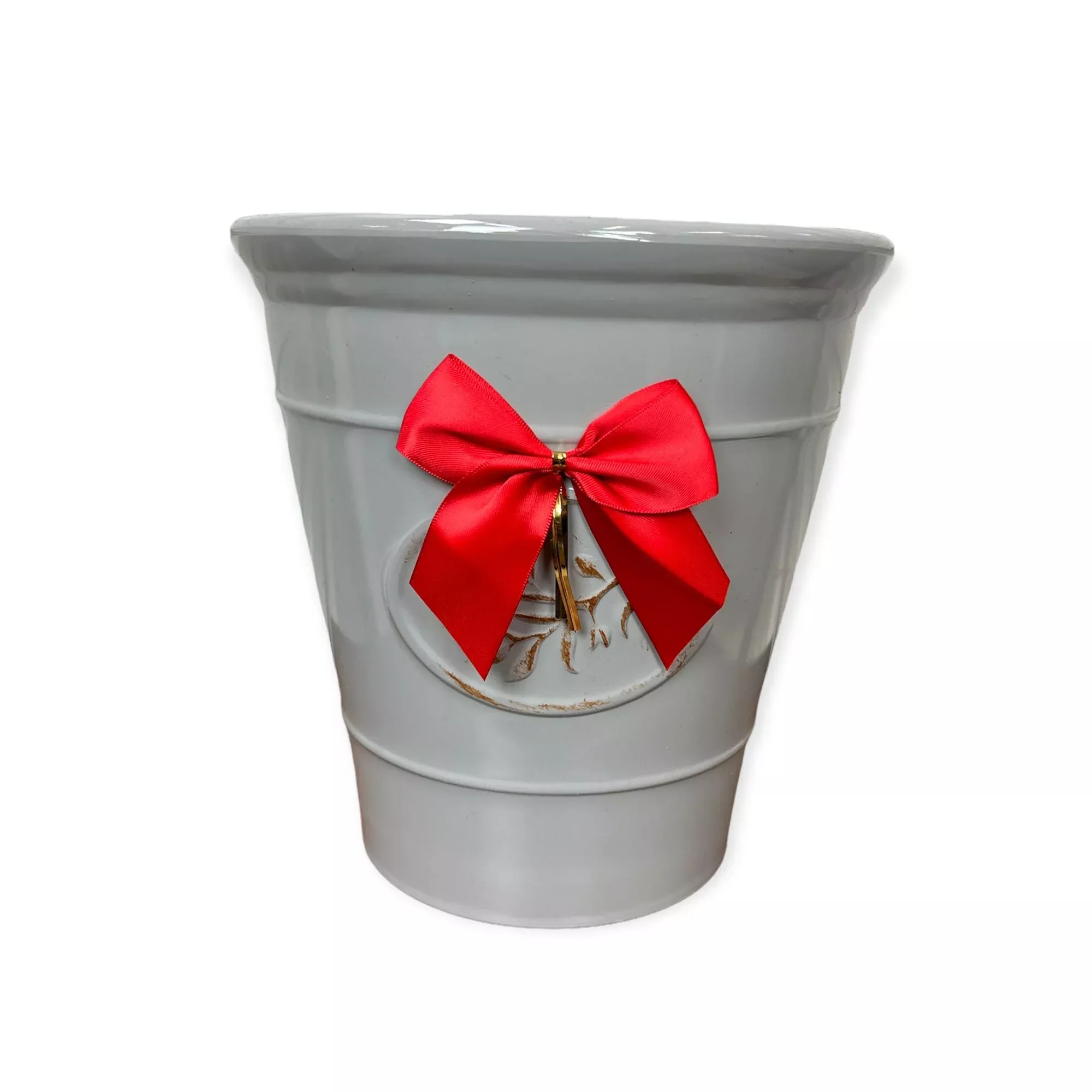 Stunning Gray Ceramic Garden Planter – Modern Decorative Pot
