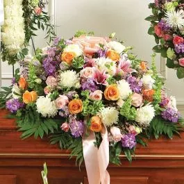 Sympathy Casket Cover Pastel