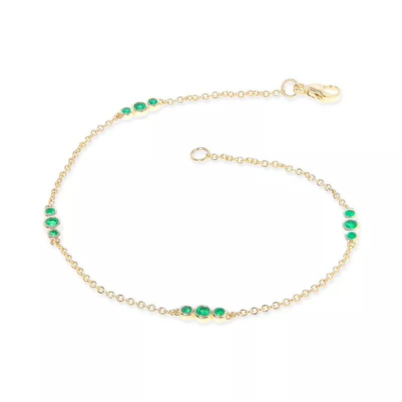 Triplets Bracelet in Emeralds