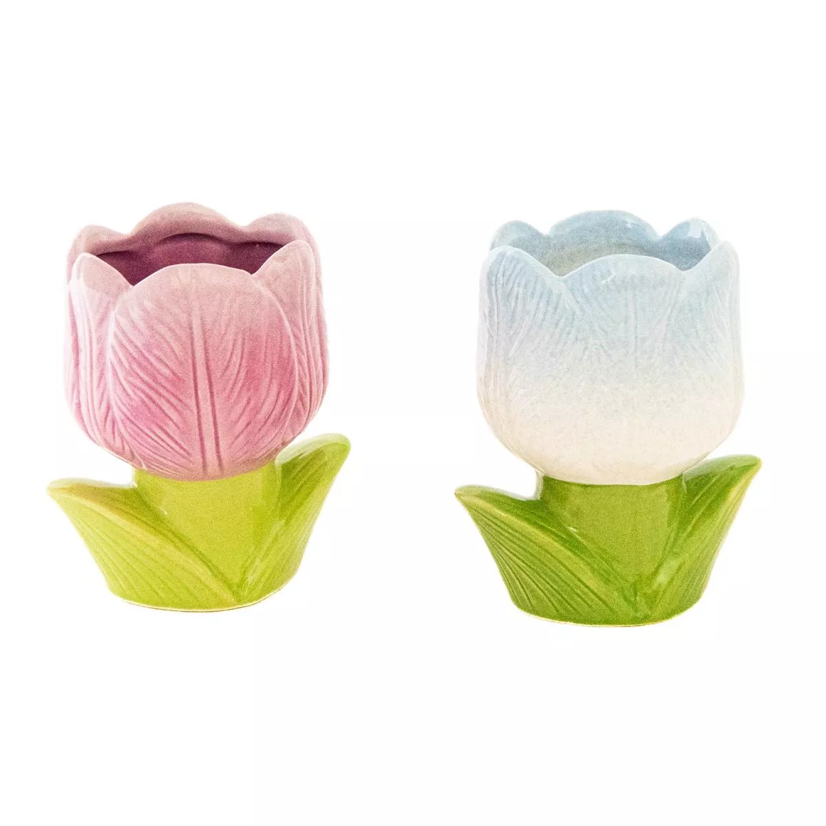 Tulip Bloom Cup Ceramic Planter